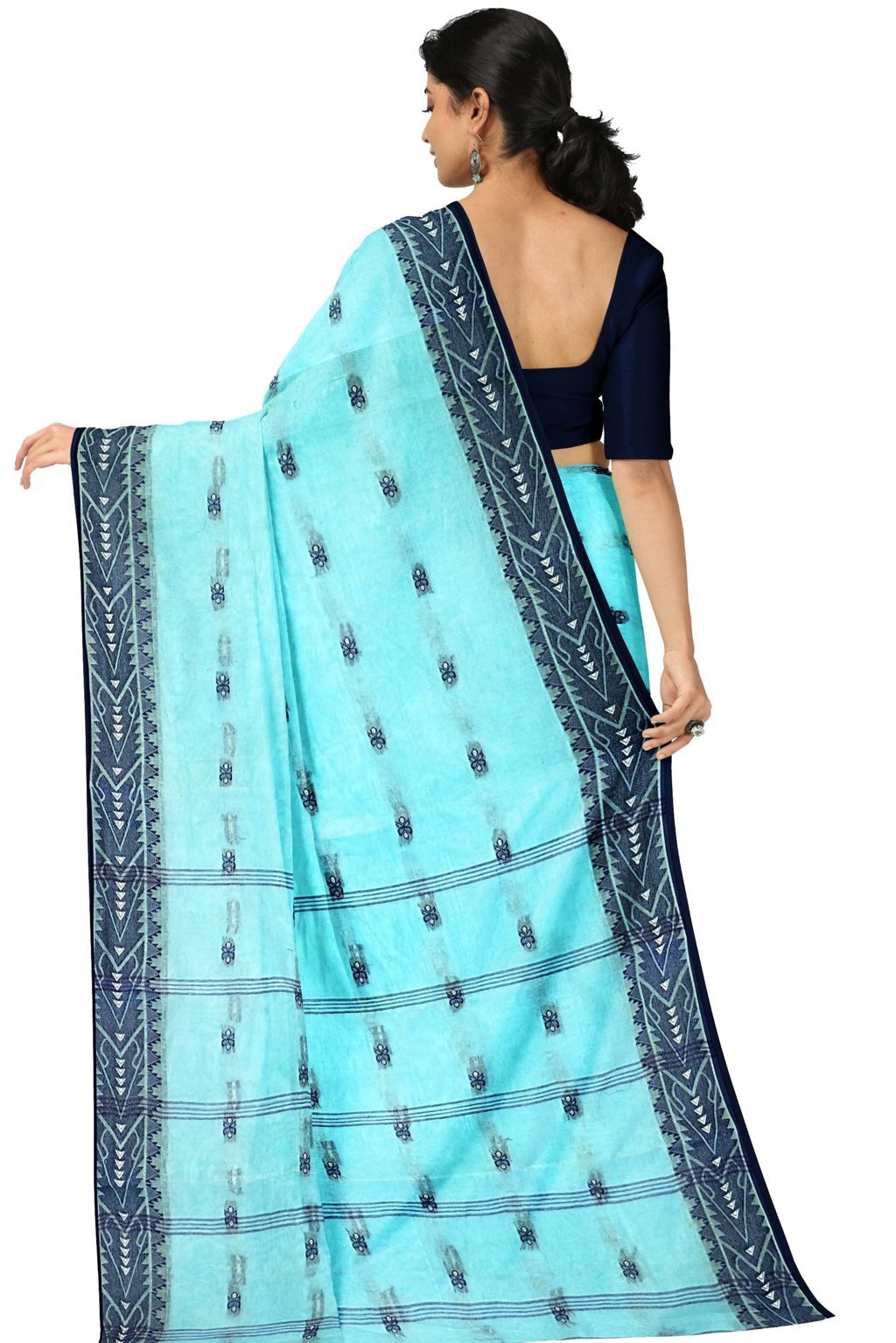 See Green Pure Cotton Urvi Tant Saree (1168)